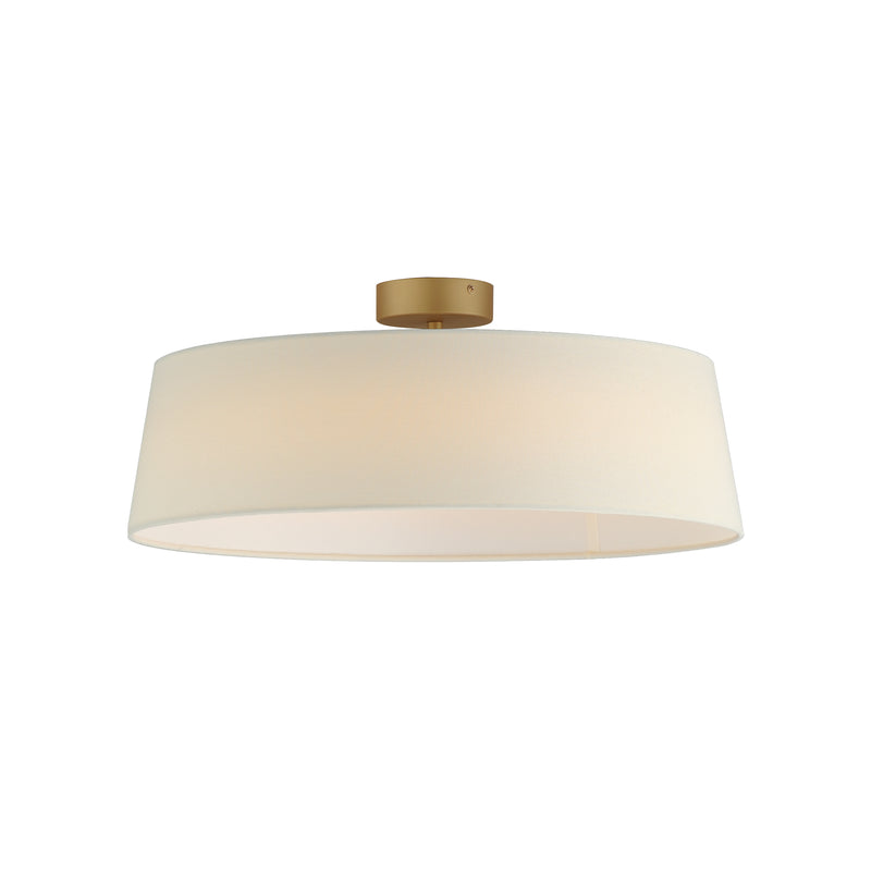 Paramount 21" LED Flush Mount Ceiling Light, Natural Aged Brass