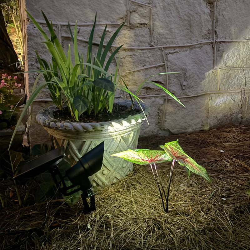 Tri-Color Progressive Outdoor Solar LED Spotlight