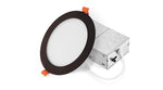 6" LED Round Recessed Mini Panel, 15W, CCT Selectable, 120V, Black, Bronze or White