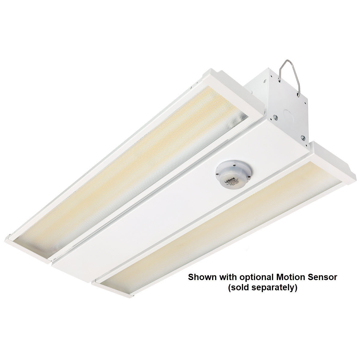 Foldable 2 Foot Linear High Bay, 14,850 Lumens, 70W/90W/110W Selectable, 5000K, 0-10V Dimmable, 120-277V, White Finish