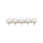 Axis 5-Light Strip Bath Vanity, 300W, 120V, Satin Nickel Finish, E26 Bulb Base