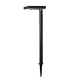 Contemporary Square Solar Path Light - Black 2 PK