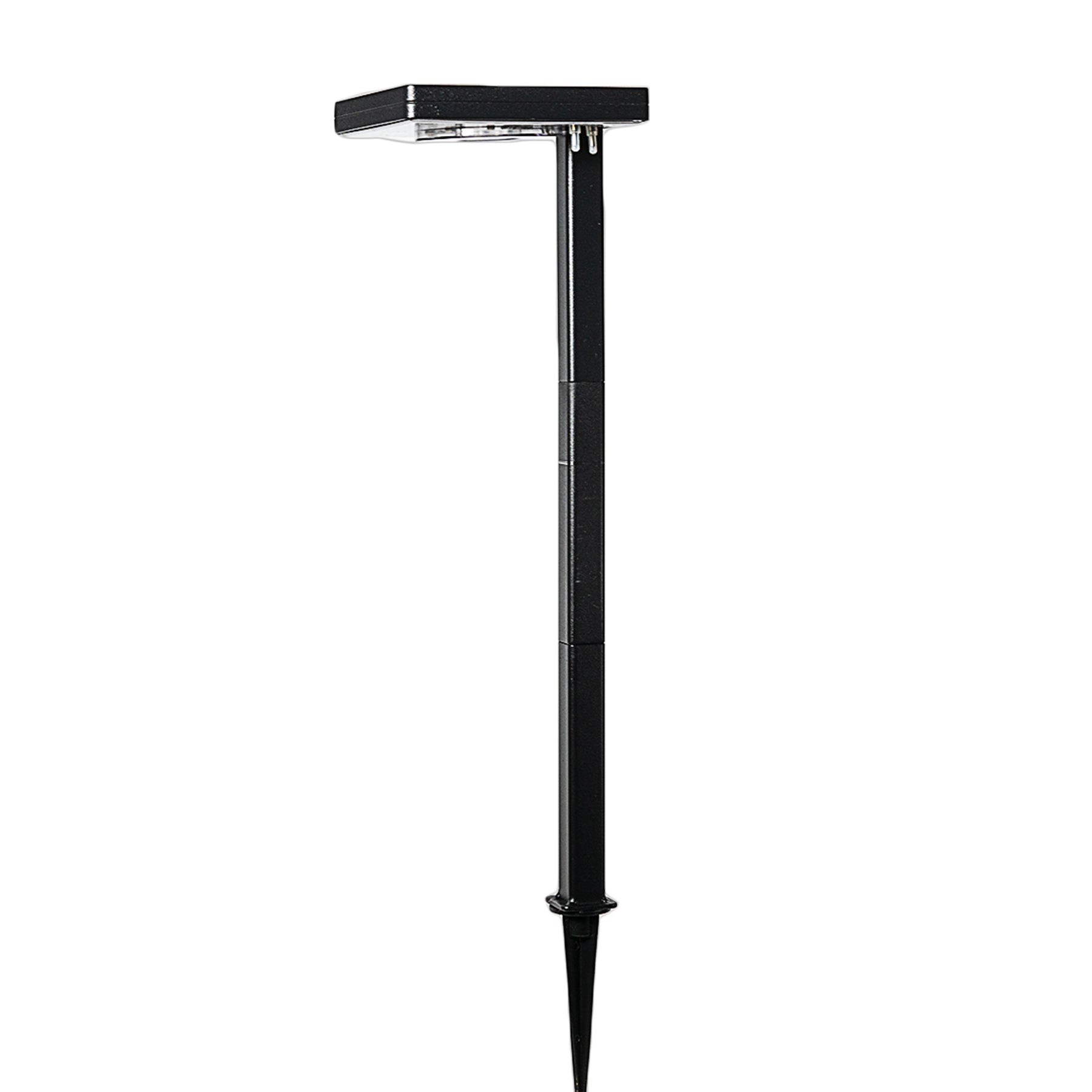 Contemporary Square Solar Path Light - Black 2 PK