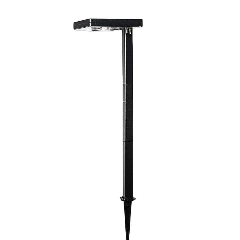 Contemporary Square Solar Path Light - Black 2 PK