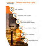 Solar Post Top Light, 2.5 Watt, 150 Lumens, Black