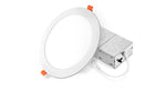 8" LED Recessed Mini Panel Round, 20W, CCT Selectable, 120V, Black or White
