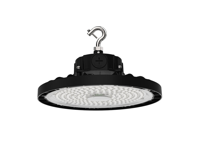 Static LED UFO High Bay, 15,000 Lumens, 100 Watt, 5000K, 120-277V, Black Finish