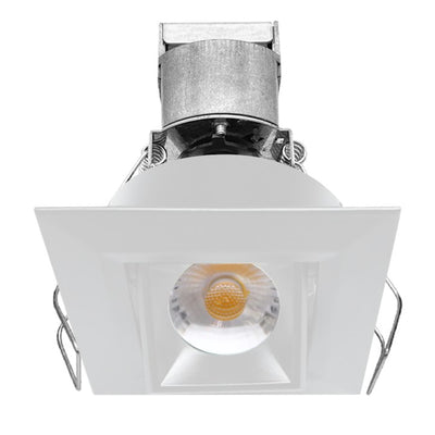 1" LV Square Gimbal Downlight: Mini-Line, 6W, 3000K, 12V, White, Black or Bronze Finish