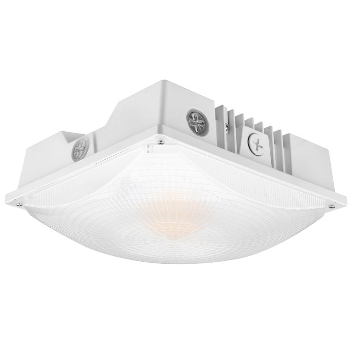 Square Canopy: Slim-Line, 8700 Lumen Max, Wattage and CCT Selectable, 120-277V, White or Bronze Finish