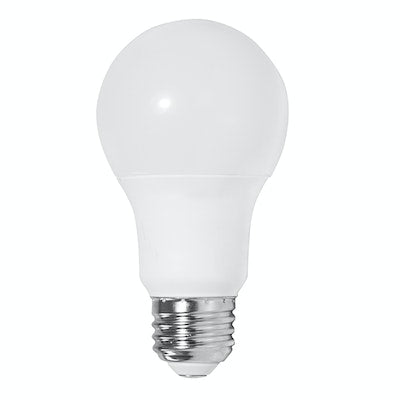 Frosted A19 LED Bulb, 800 Lumens, 9W, 3000K, 4000K, or 5000K CCT, 120V, Dimmable