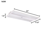 Oslo Compact Linear High Bay Fixture, 23,100 Lumens, Wattage and CCT Selectable, 277-480V