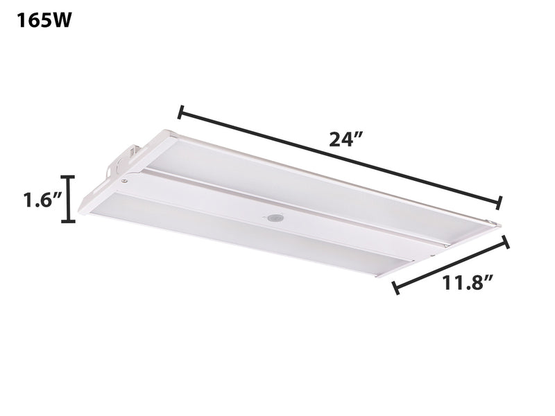Oslo Compact Linear High Bay Fixture, 23,100 Lumens, Wattage and CCT Selectable, 277-480V