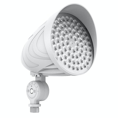 Trunnion Mounted MAGNA-Line LED Bullet Flood Light with Photocell, 15W/20W/25W Selectable, 120-277V, 3,125 Lumens, CCT Selectable 3000K/4000K/5000K, Bronze or White Finish