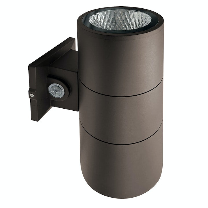 4" Architectural Cylinder Up and/or Down Light, 2100 Lumen Max, CCT and Wattage Selectable, Integrated Photocell, 120-277V