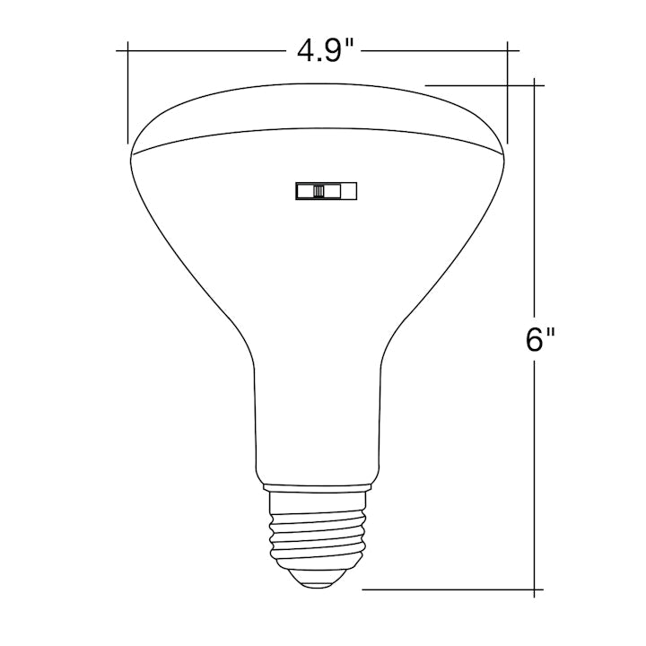 6PK BR Series: 5-CCT LED Bulb, PAR38 100W Equivalent, 13W, 120V