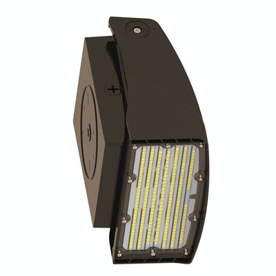 LED Full Cutoff Adjustable Wall Pack, 30W, 4050 Lumens, CCT Selectable, Photocell Included, 120-277V, Bronze Finish