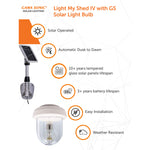 Light My Shed IV W/ 2 LED Solar Lights, 500 Lumens, 3W, 4.8V, 6000K CCT White Finish