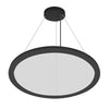 LED 23" Round Suspended Up/Down Light, 2500 Lumens, CCT Selectable, 50W, 100-277V, White or Black Finish