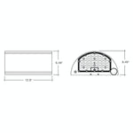 LED Semi-Circle Up/Down Wall Pack, 11,600 Lumen Max, CCT and Wattage Selectable, Integrated Photocell, 120-347V, Bronze or Black Finish