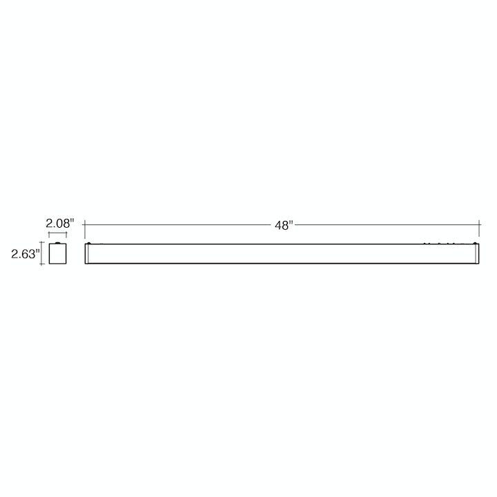 4FT C-Line: Suspended Linear w/ Uplight, 6250 Lumen Max, Wattage and CCT Selectable, 120-277V, Black or White Finish