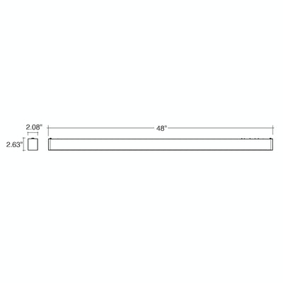 4FT C-Line: Suspended Linear w/ Uplight, 6250 Lumen Max, Wattage and CCT Selectable, 120-277V, Black or White Finish