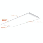 1 X 4 Foot LED Panel: Backlit-Line, 4400 Lumens, Wattage and CCT Selectable, 120-277V