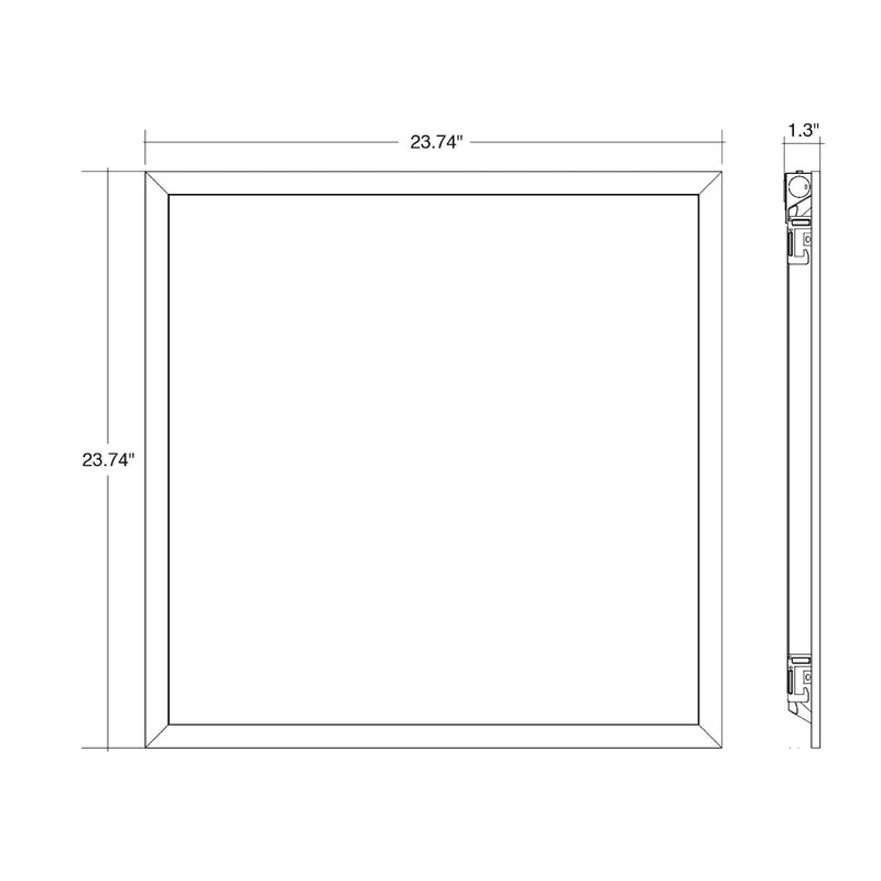 2PK 2x2 LED Panel: Backlit-Line Control Ready, 4000 Lumen Max, Wattage and CCT Selectable, 120-277V