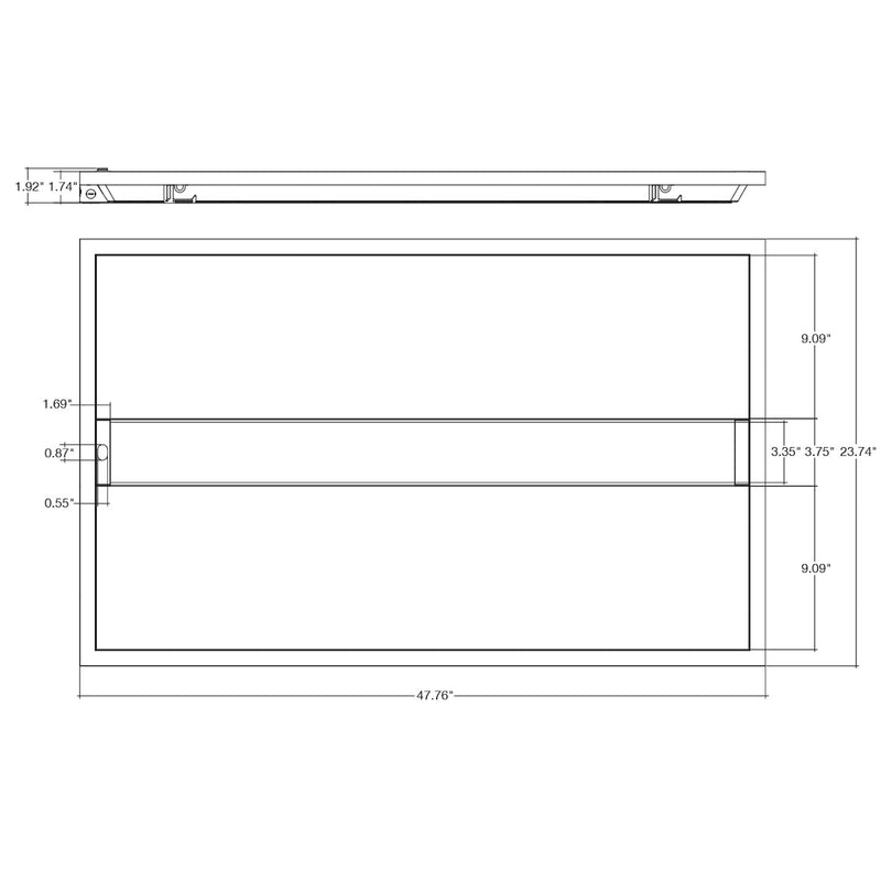 2X4 LED Troffer, 5,500 Lumen Max, Wattage and CCT Selectable, 120-277V, Sensor Ready