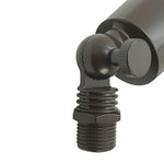 Dark bronze-finished adjustable landscape bullet light with threaded base and knurled knob for modern outdoor lighting