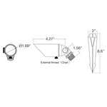 A sleek landscape bullet light in oil rubbed bronze with adjustable angle and metallic finish for outdoor use