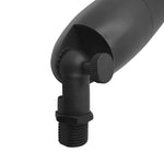 Black matte landscape bullet light with adjustable spotlight fixture and knurled knob for precise outdoor lighting