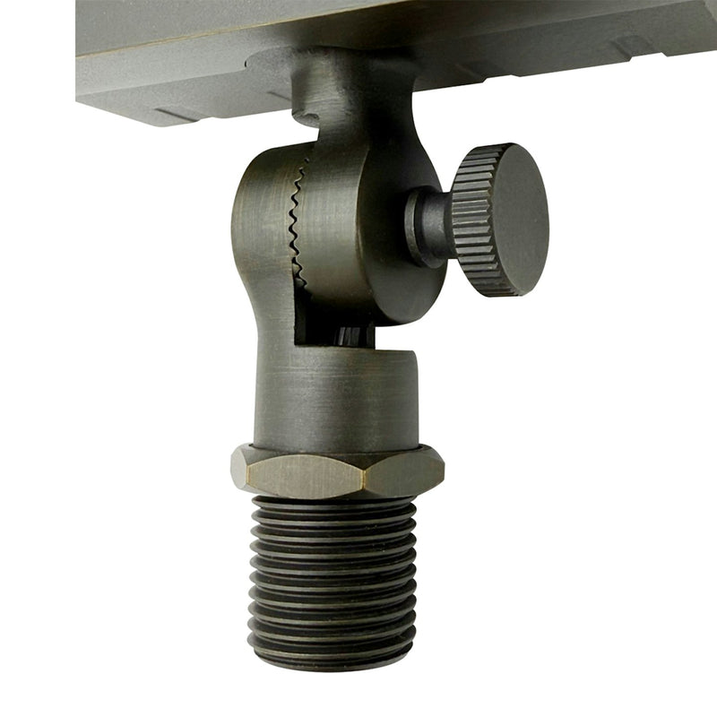 Black metal camera mount with knurled adjustment knob and threaded base for landscape flood light in oil rubbed bronze finish