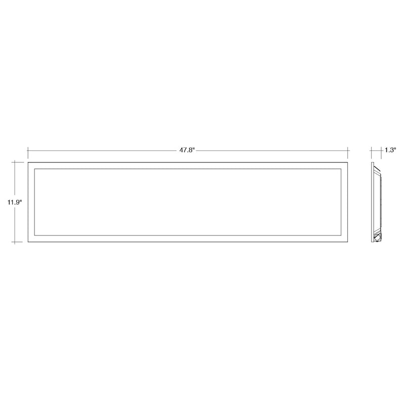 2PK 1x4 LED Panel: Backlit-Line Control Ready, 4000 Lumen Max, Wattage and CCT Selectable, 120-277V
