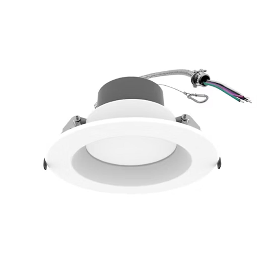 6" Commercial Downlight, 2000 Lumen Max, Wattage and CCT Selectable, 120-277V, White Finish