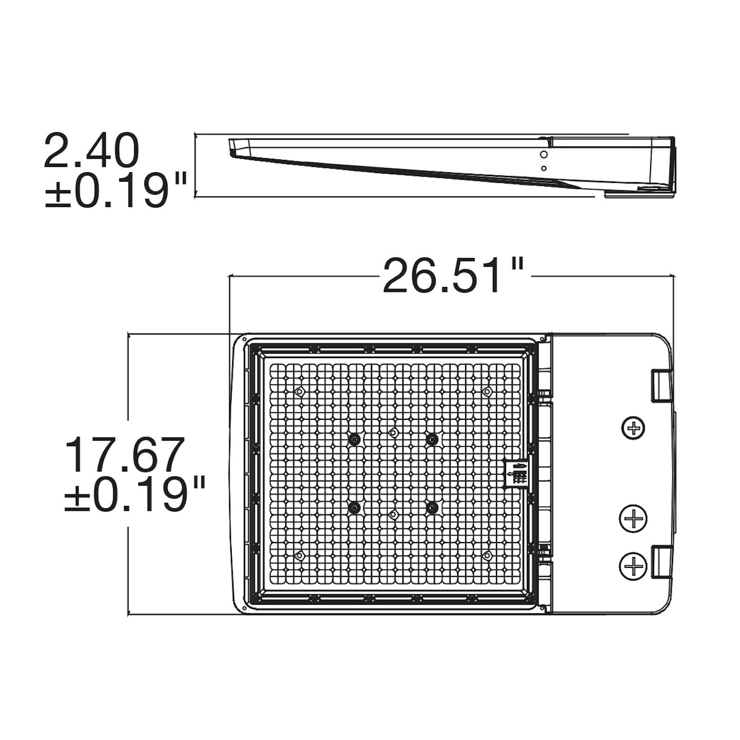 LED Area Light, 2200K Amber, 64,500 Lumen Max, Wattage Selectable, 120V-277V or 277-480V, Bronze, Black, White or Gray Finish