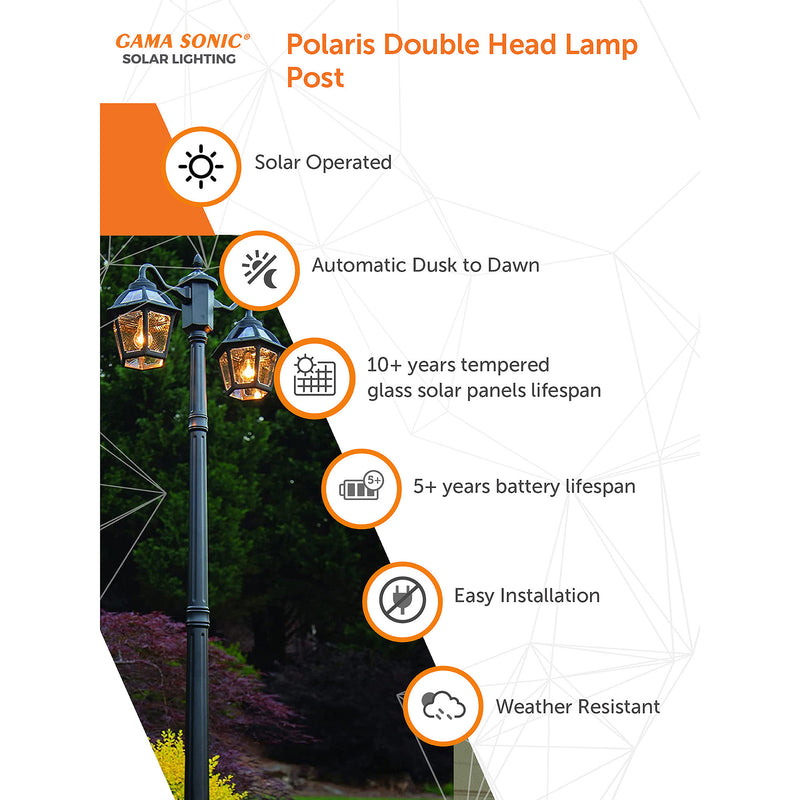 Polaris Double Head Lamp Post