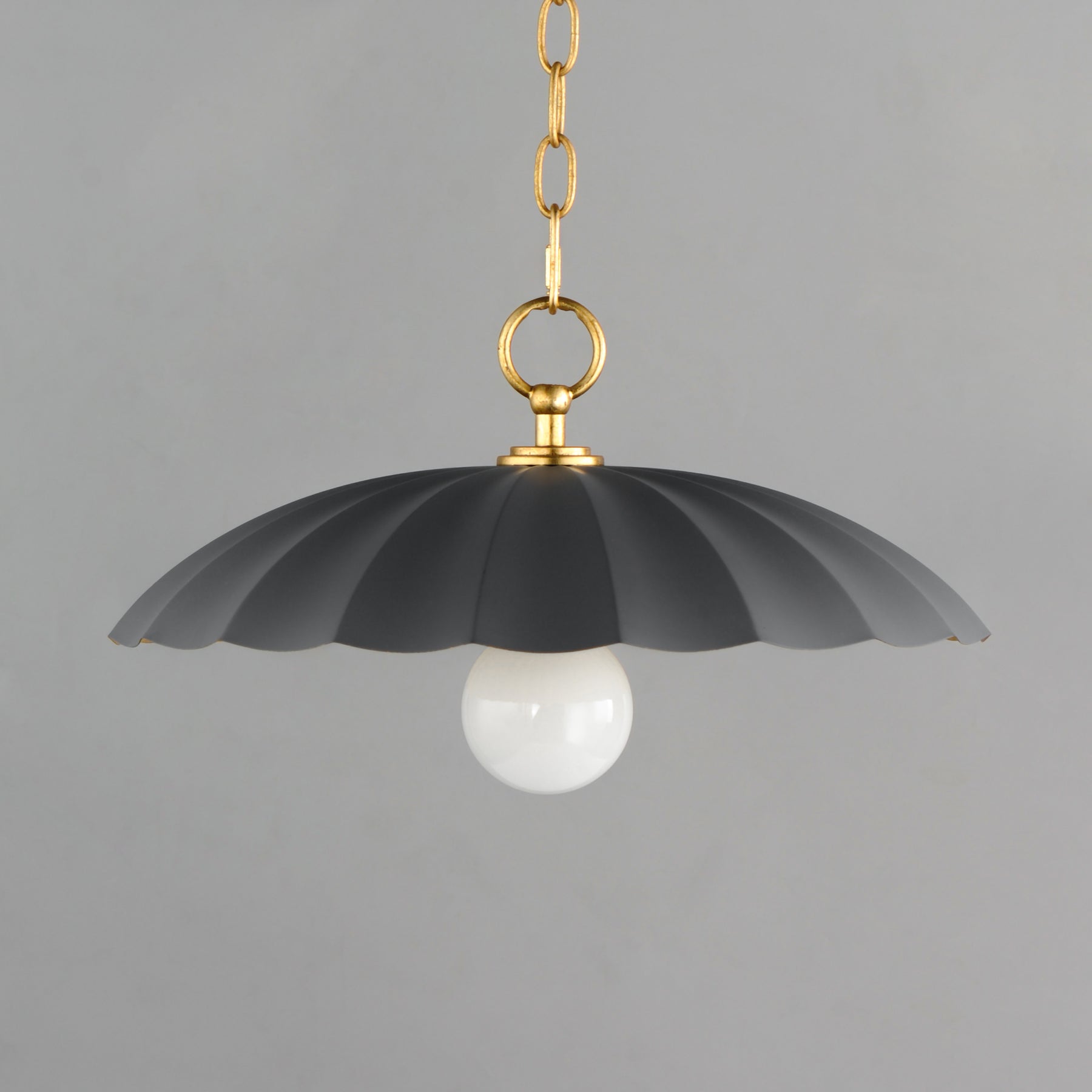 Primrose 1-Light Pendant, Black, Dark Grey or Matte White