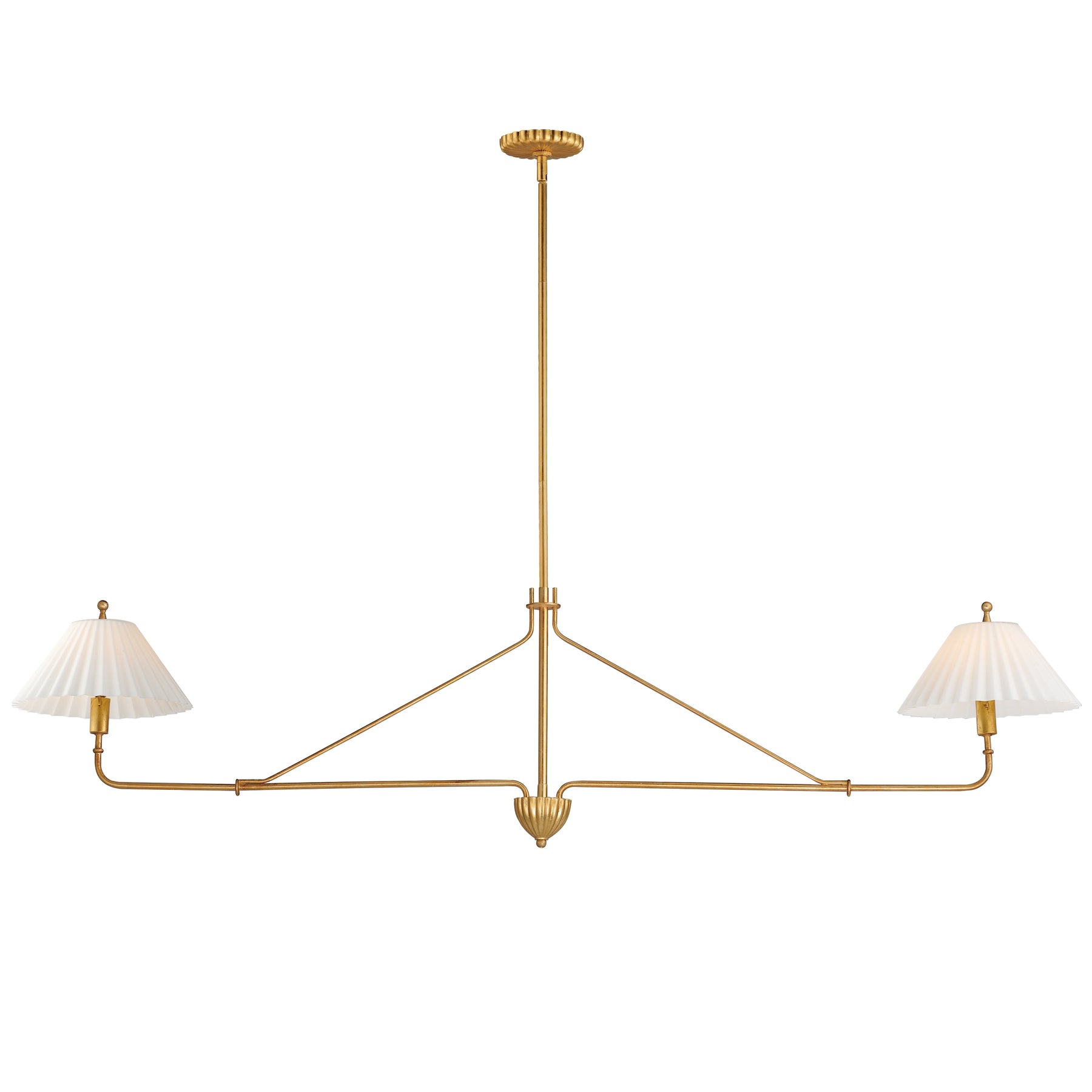 Kismet 2-Light Pendant, Gold Leaf