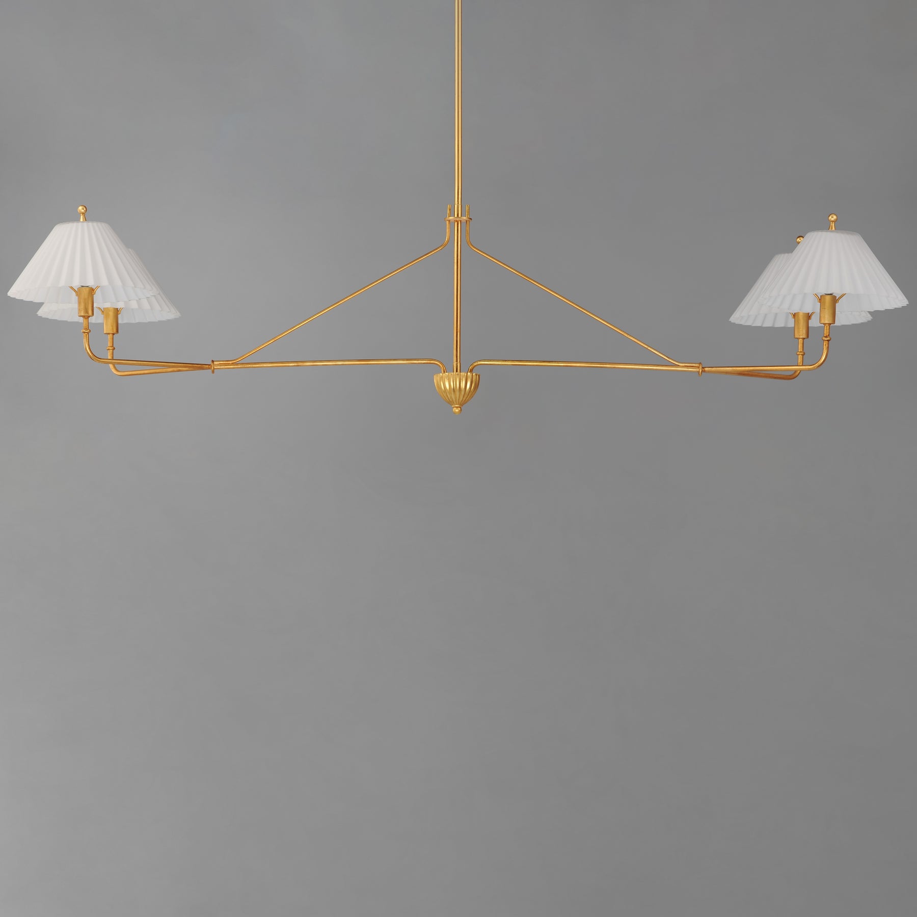 Kismet 4-Light Linear Pendant, Gold Leaf