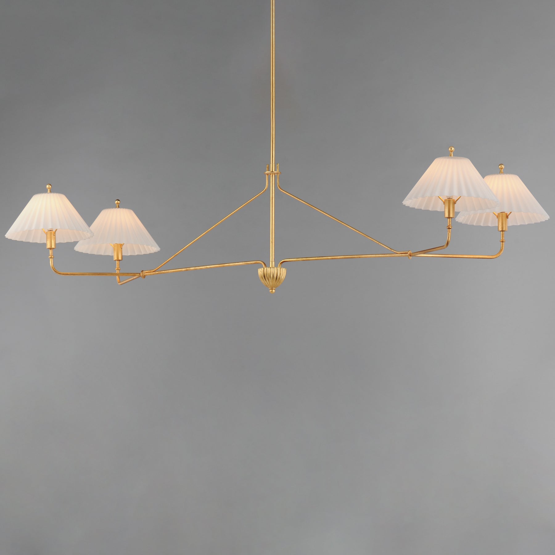 Kismet 4-Light Linear Pendant, Gold Leaf