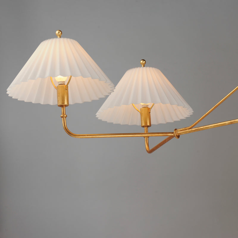 Kismet 4-Light Linear Pendant, Gold Leaf