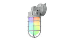 LED RGB Vapor Tight Jelly Jar, 2,148 Lumens,Wattage Selectable, 120-277V, Integrated Photocell