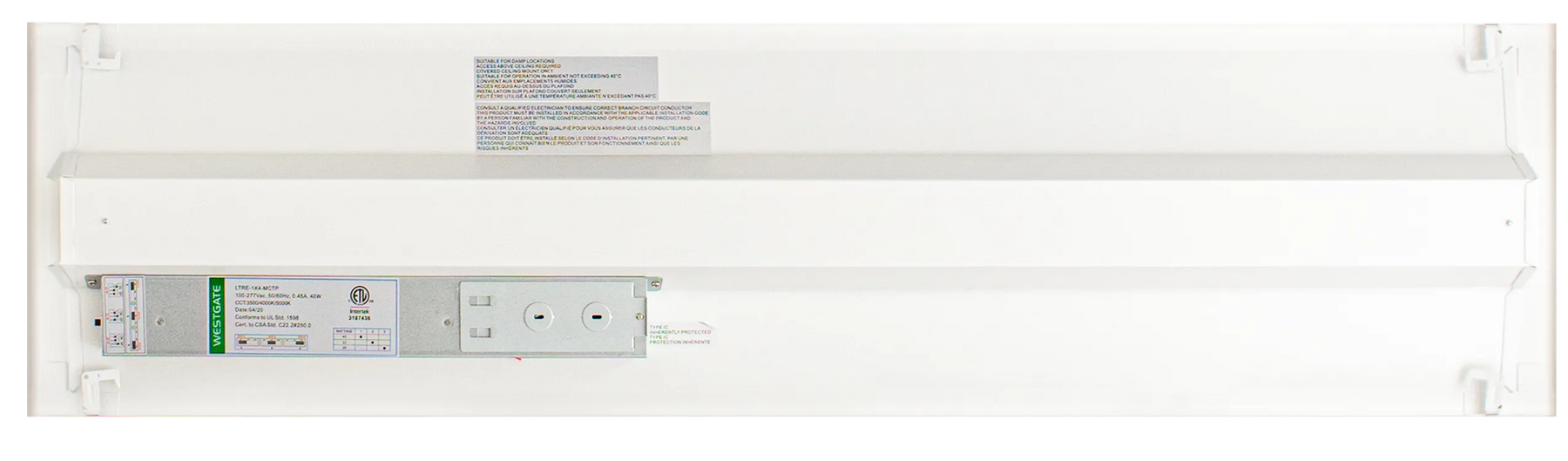 1 x 4 FOOT LED SELECTABLE COLOR TEMP. & WATTAGE TROFFER, AC 120-277V