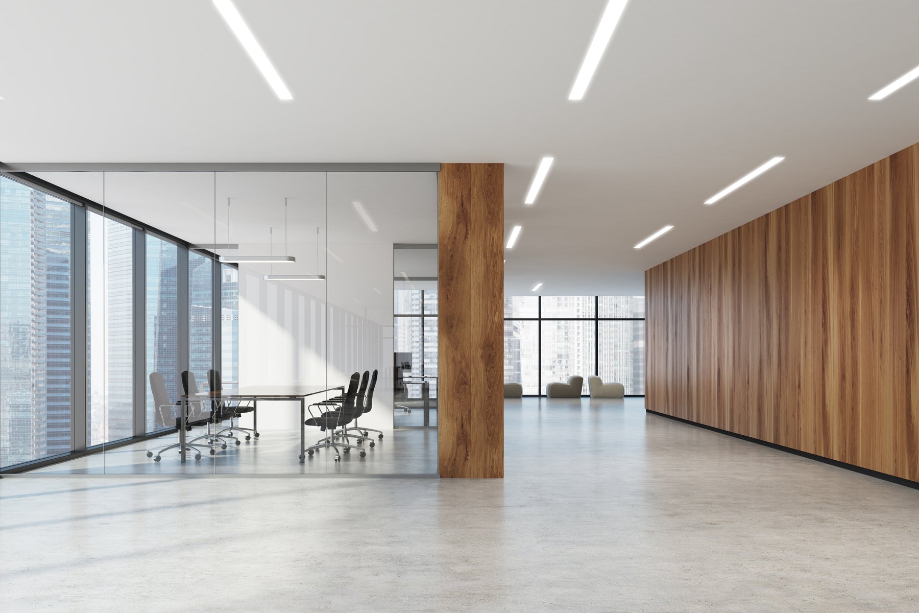 4FT Slim 6" Linear Surface Light, 3600 Lumen Max, Wattage and CCT Selectable, 110-277V
