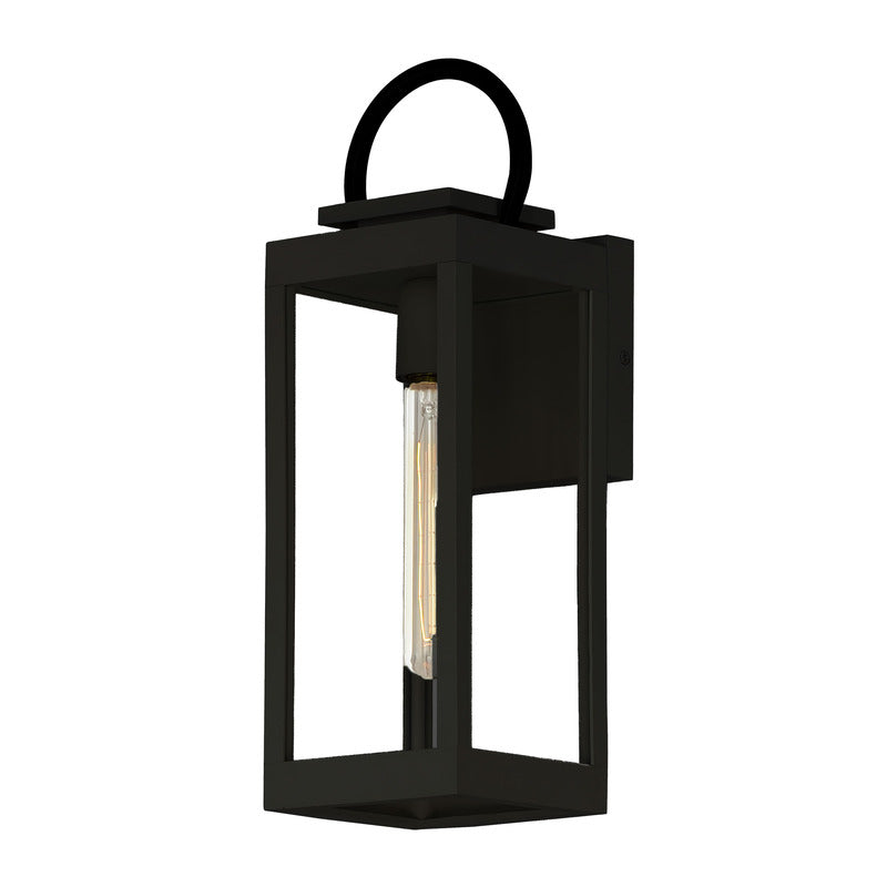 Nassau VX 1-Light Medium Outdoor Wall Lantern, Black or White / Black
