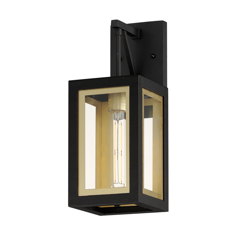 Neoclass 1-Light Outdoor Sconce, Black / Gold or White / Gold