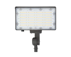 LED Floodlight, 12,000 Lumen Max, Wattage and CCT Selectable, Integrated Photocell, 120-277V, Arm or Yoke Bracket