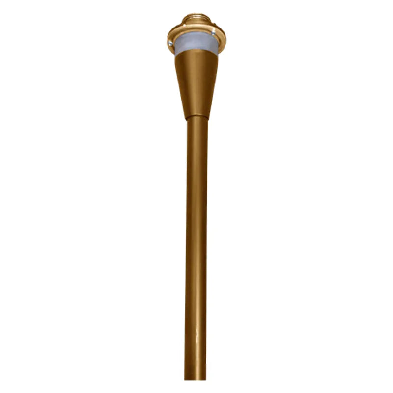 15in AA SERIES PATH LIGHT STEM RGBW PUSH BUTTON, Cap Option Available, Black, Antique Brass, or Oil-Rubbed Bronze