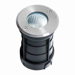STAINLESS STEEL IN-GROUND LIGHT, 12V DC/AC, 7W COB, 620 LM, 90°, IP67, PC SLEEVE, 3000K OR 4000K