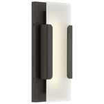 Modern wall-mounted light fixture with bronze finish on a white background